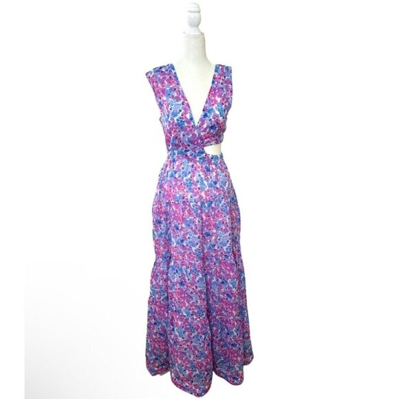 Nicholas Orchid Maxi in Pink purple 8 Womens Long Floral Gown Dress - Picture 4 of 14